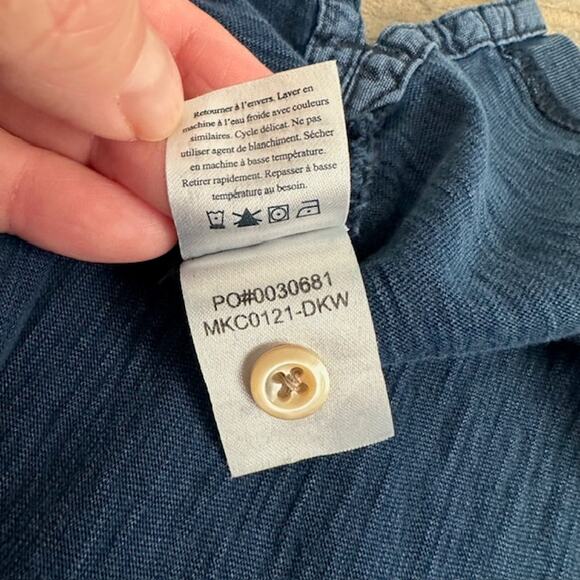 Faherty Short Sleeve Polo Shirt Size: XXL Color: Dark Indigo Wash - Picture 9 of 9